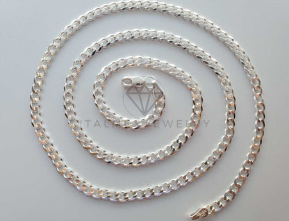 Cadena Cubana 4mm Plata .925