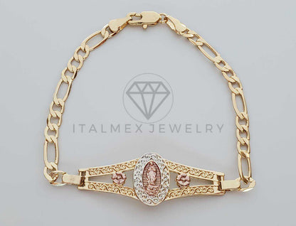Esclava de Lujo - 101340 - Diseño Virgen de Guadalupe Oro Laminado 18K